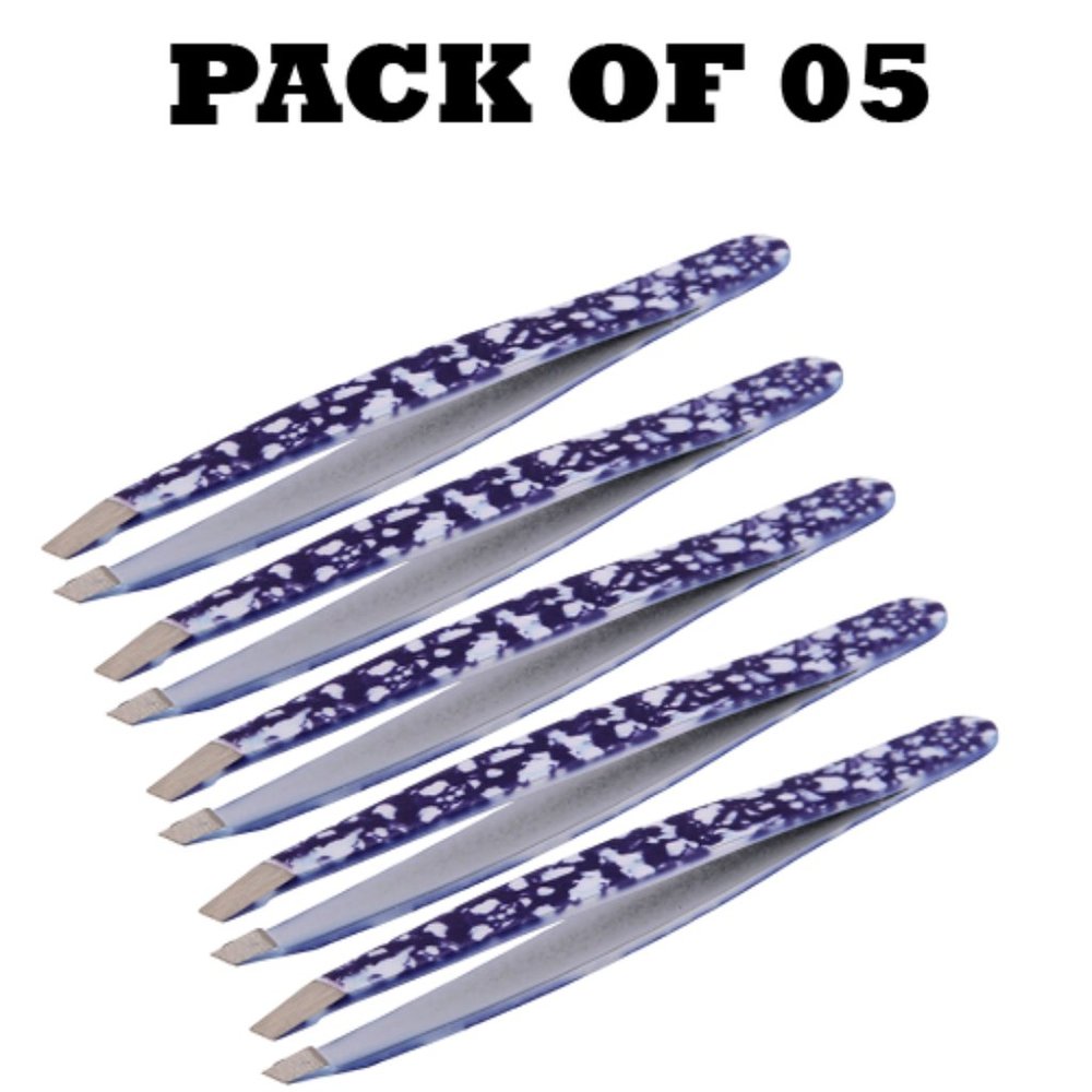 Forgica Professional Stainless Steel Paper Coating Tweezers Pack of 05